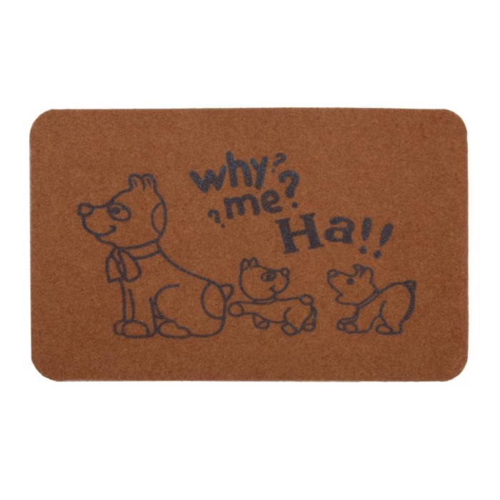 Коврик ComeForte Велюр 40х60 см бежевый, Щенок