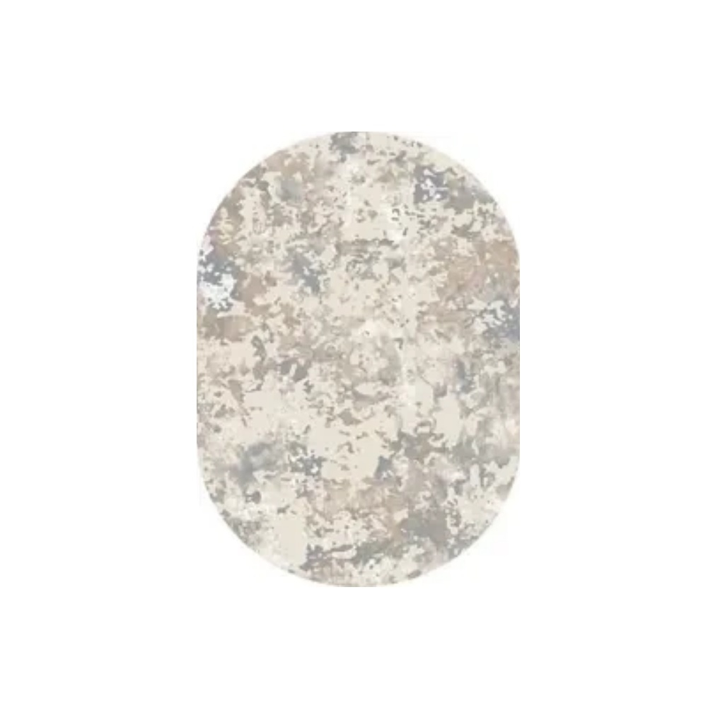 Ковер Роялтафт Тач 32108, овальный, 800х1500 мм, абстракция, фризе, полиэстер, серо-голубой