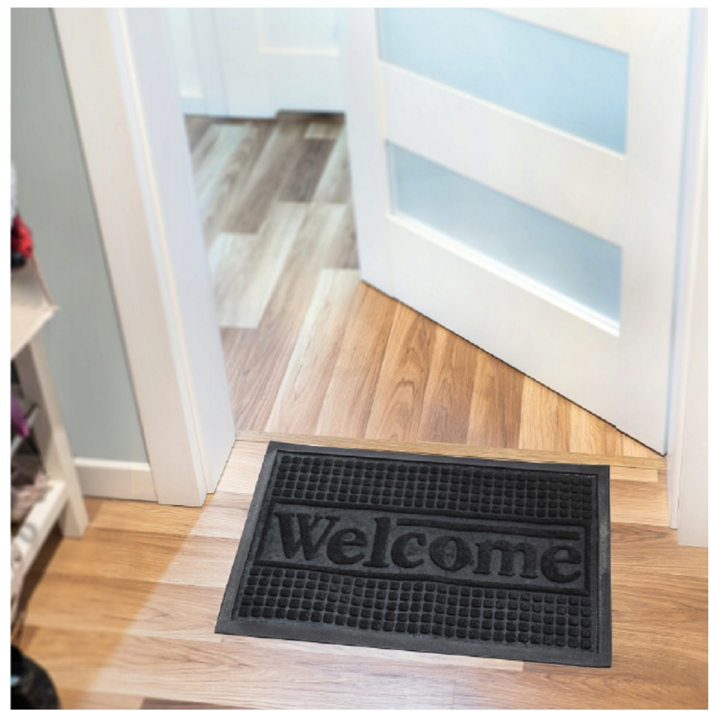 Коврик придверный ComeForte Уют классик CC001462, резина, чёрный, 40х60 см