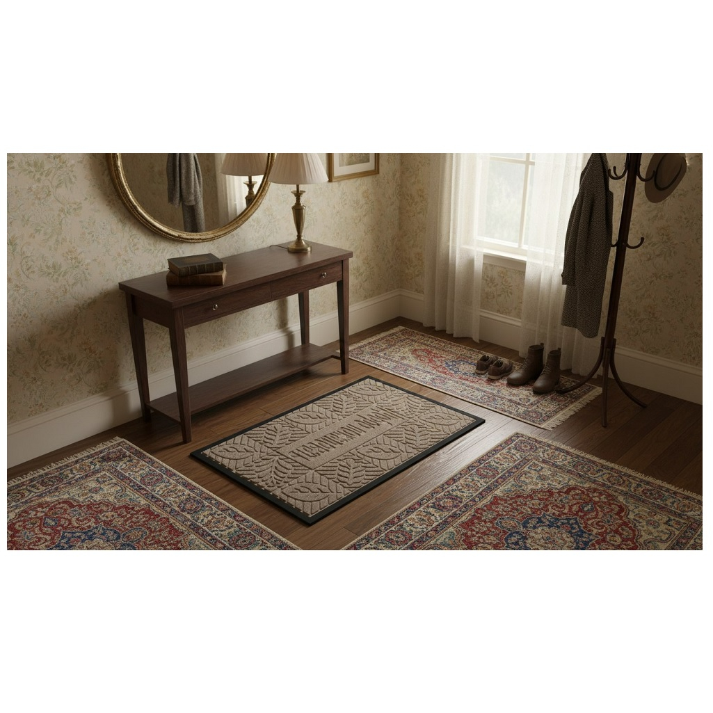 Коврик придверный ComeForte Уют классик СС002733, резина, светло-коричневый, 60х90 см