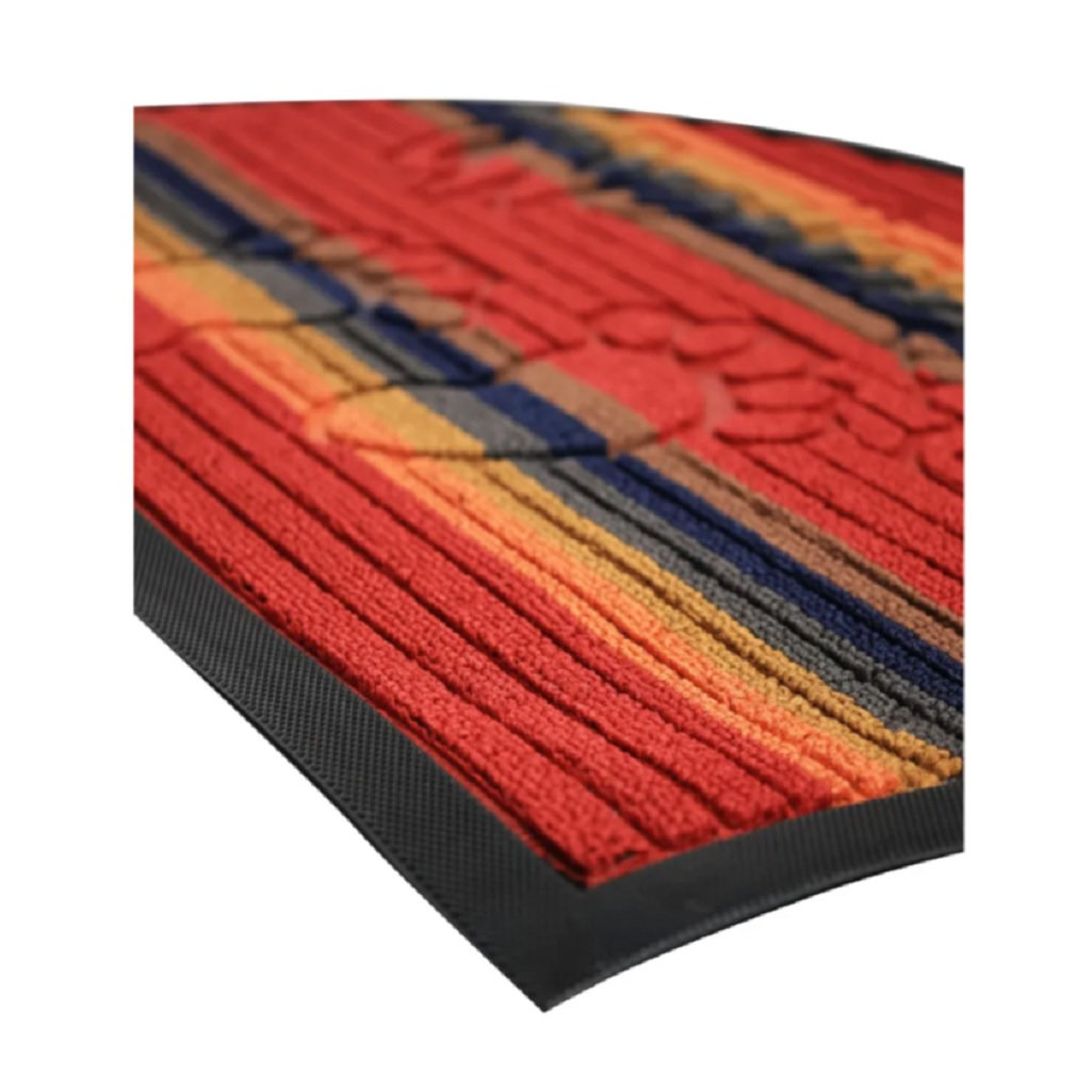 Коврик придверный ComeForte Уют CC001560, резина, мультиколор бордовый, 45х75 см