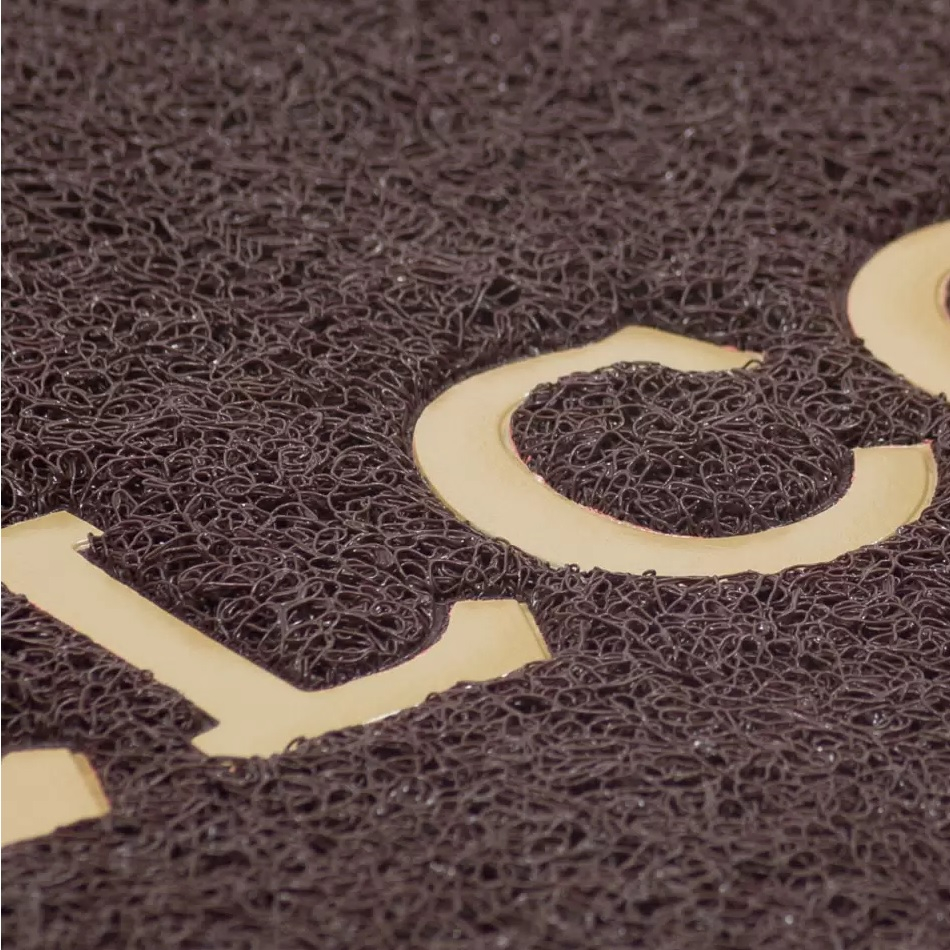 Коврик Sunstep Spongy  Welcome 38-442, коричневый, прямоугольный, резина, 500х800 мм