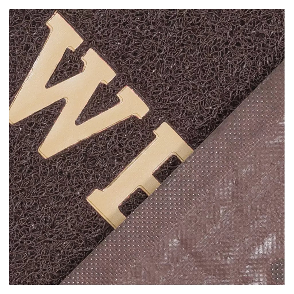 Коврик Sunstep Spongy  Welcome 38-442, коричневый, прямоугольный, резина, 500х800 мм