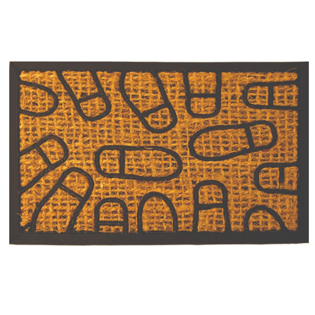 Коврик Sunstep Следы 32-081, кокосовое волокно, резина, 400х600 мм