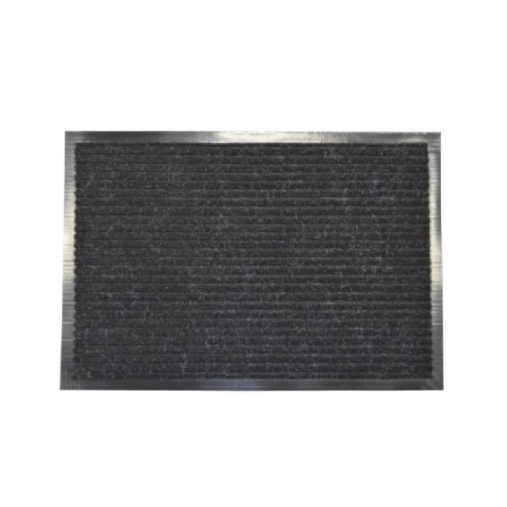 Коврик ComeForte Floor Mat, полиэстер, ребристый, черный, 120х200 см