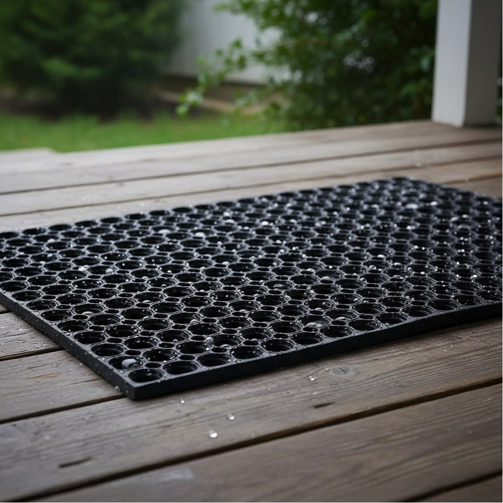 Коврик придверный ComeForte RH, ячеистый, черный, толщина 16 мм, 45х75 см