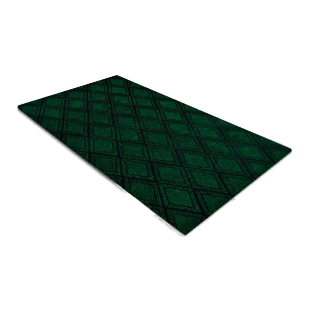 Коврик придверный ComeForte Жаккард, Ромб зеленый, 400х600 мм, противоскользящий