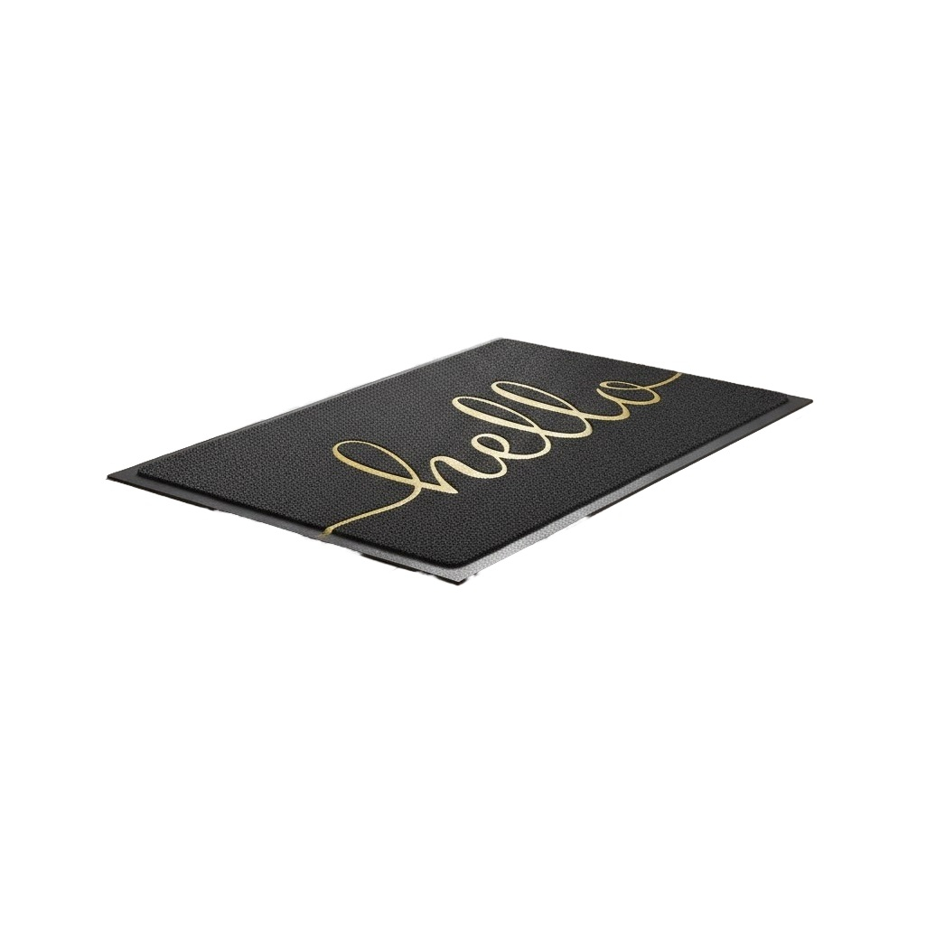 Коврик придверный ComeForte Hello HM-03, пористый, серый, 400х600 мм