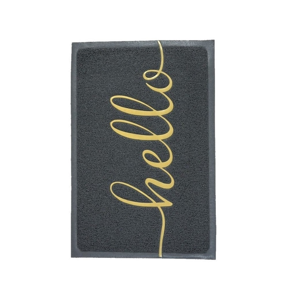 Коврик придверный ComeForte Hello HM-03, пористый, серый, 400х600 мм