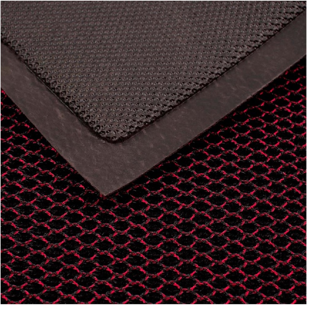 Коврик придверный ComeForte Mesh Mat, полиэстер, красно-черный, 400х600 мм