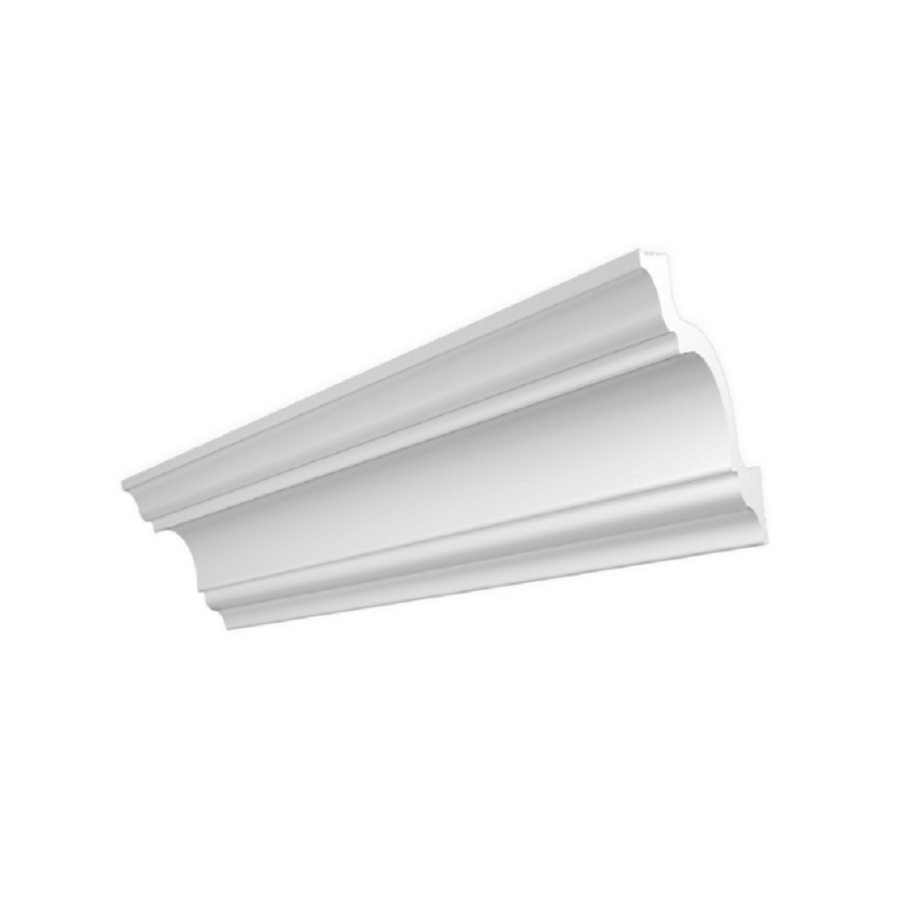 Плинтус потолочный Де Багет П 01, полистирол, белый, 110х110х2000 мм