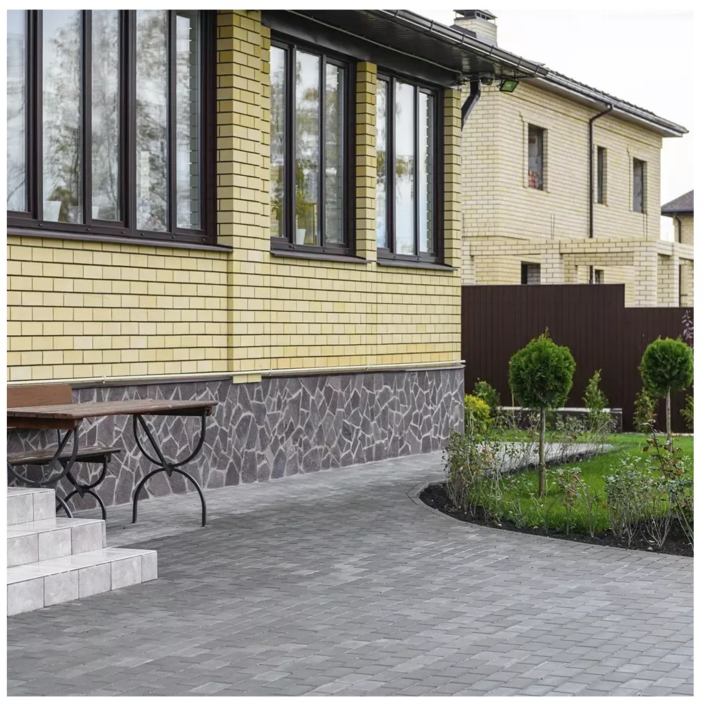 Плитка тротуарная Braer Прямоугольник 60х100х200 мм, двухслойная, серый