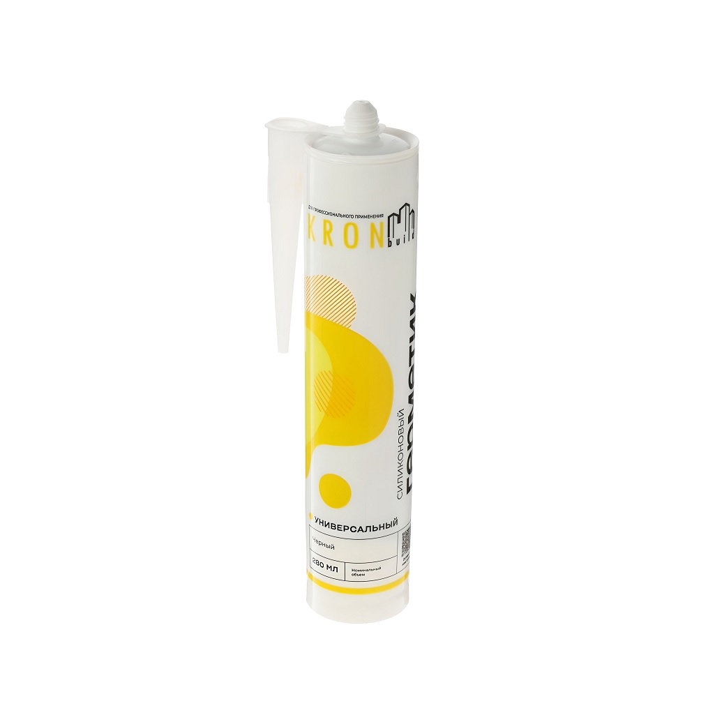 Герметик силиконовый универсальный KRONbuild SUB28, для внутренних и наружных работ, черный, 280 мл