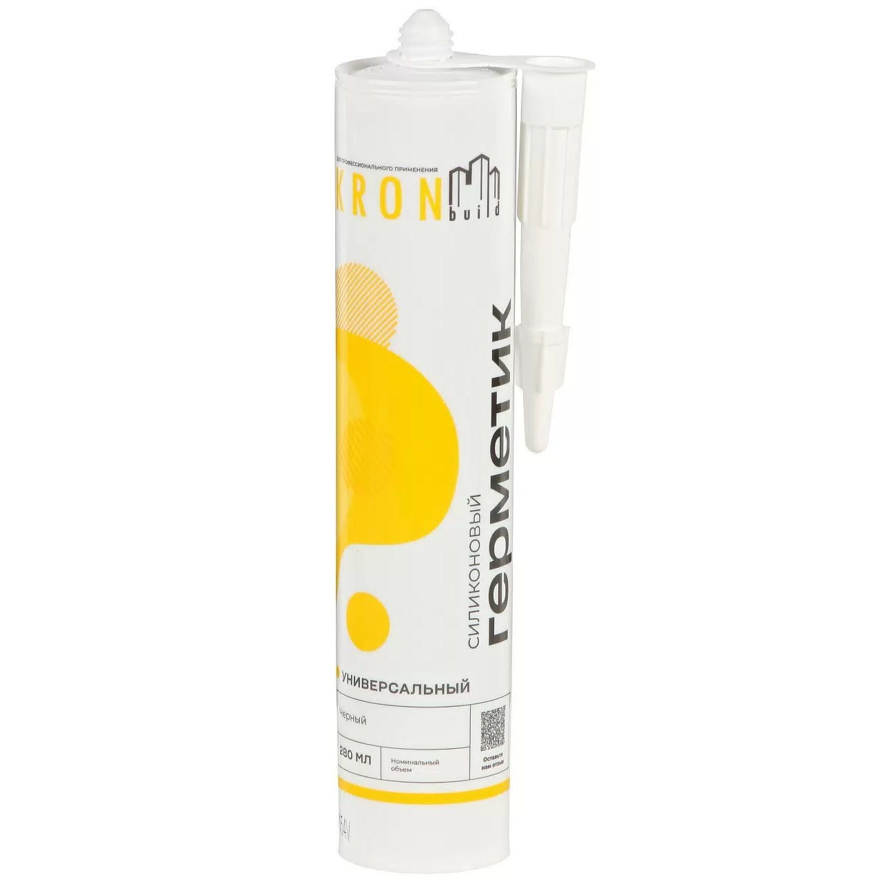 Герметик силиконовый универсальный KRONbuild SUB28, для внутренних и наружных работ, черный, 280 мл