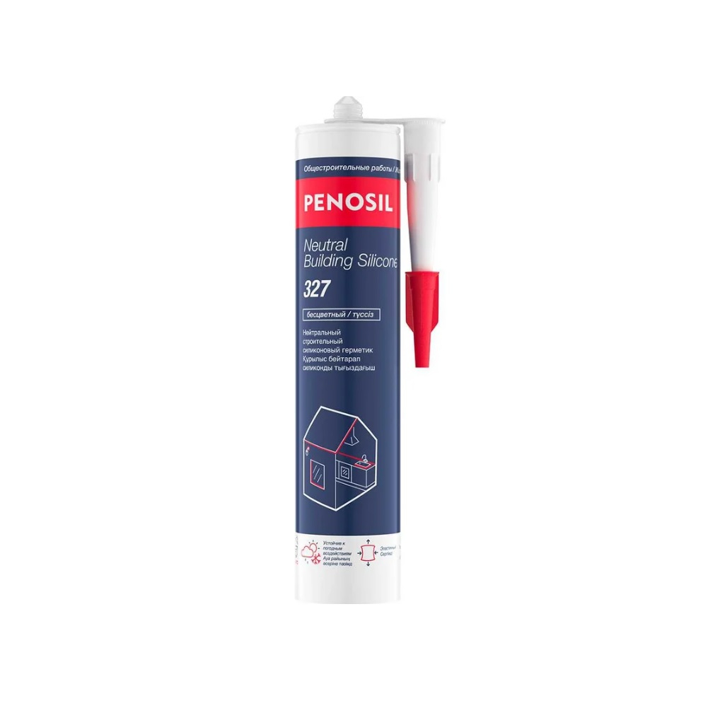 Герметик силиконовый Penosil Neutral Building Silicone 327, H0017Z, строительный, нейтральный, бесцветный, 280 мл