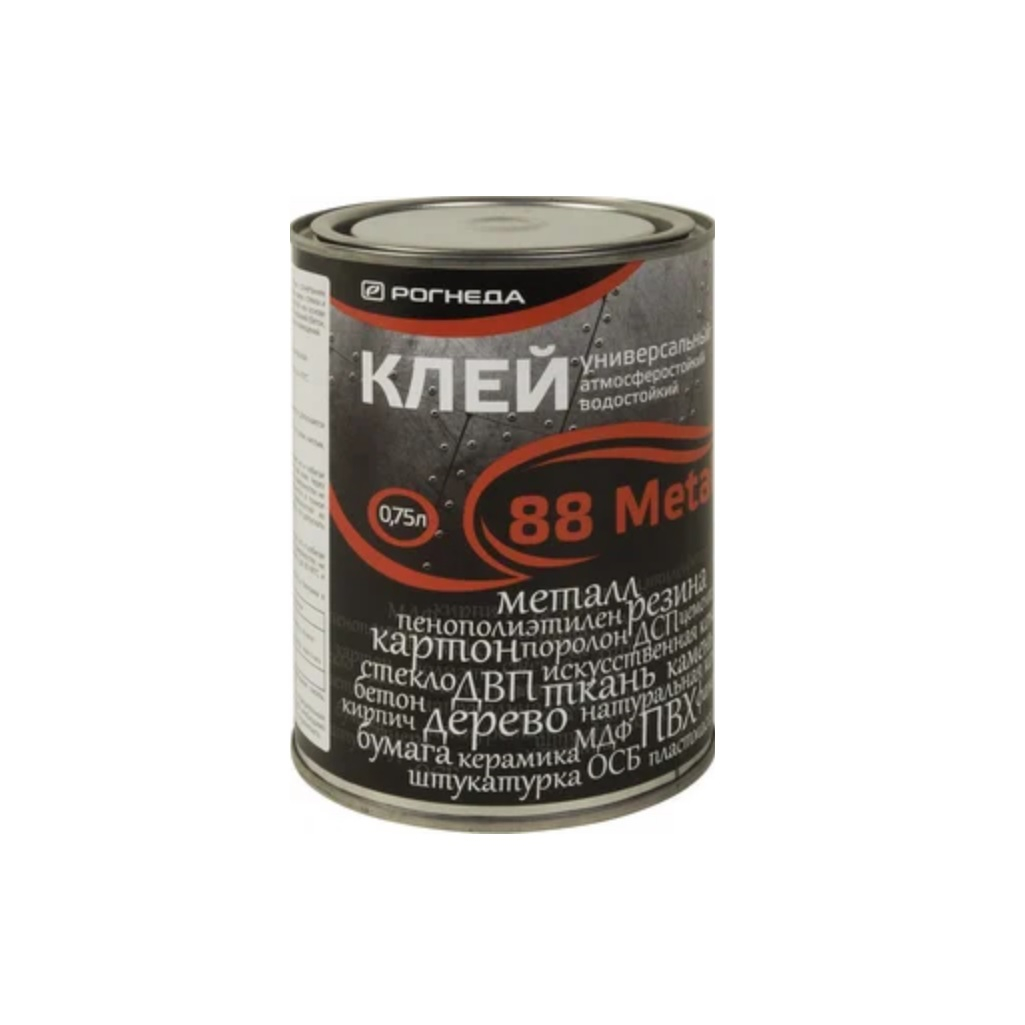 Клей Рогнеда 88-Metal, 2762, универсальный, атмосферостойкий, водостойкий, 0.75 л