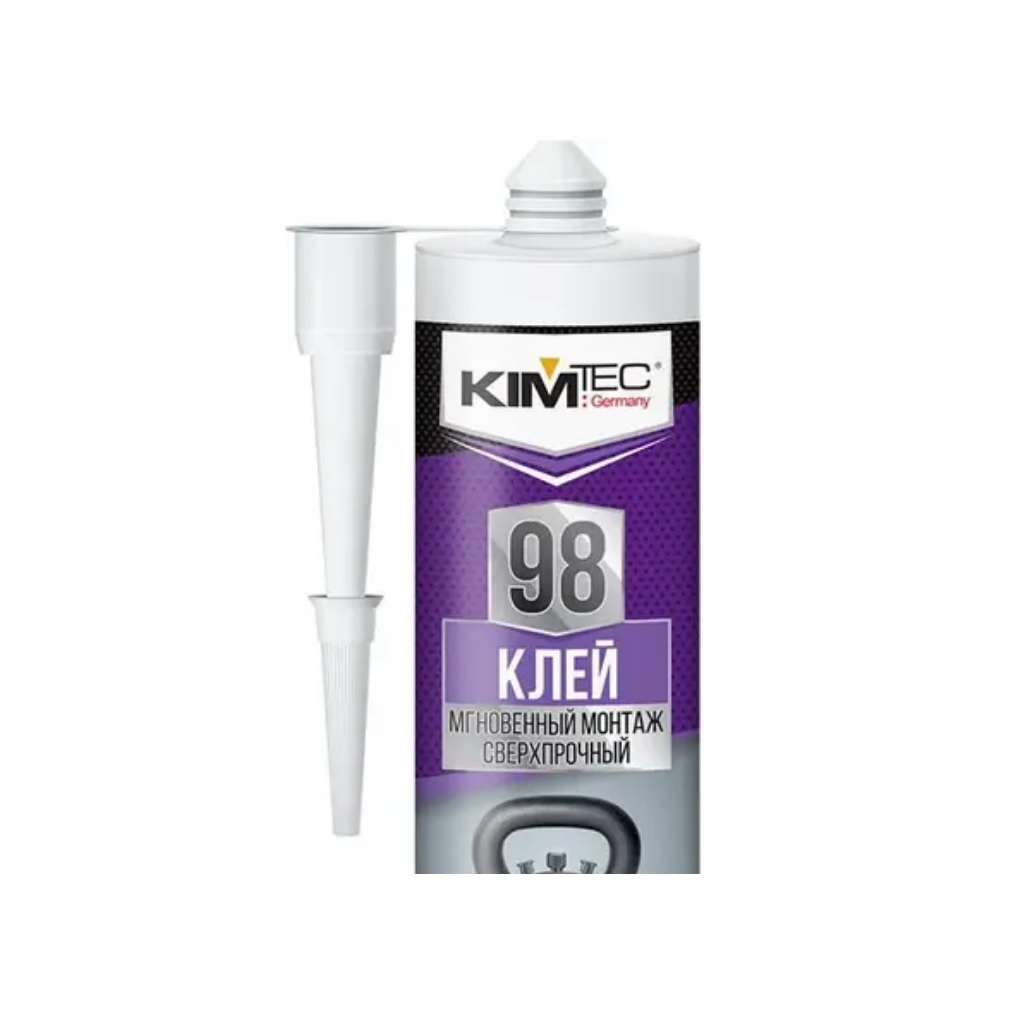 Клей всесезонный Kim Tec 98, 03-01-98, мгновенный монтаж, сверхпрочный, 280 мл, бежевый