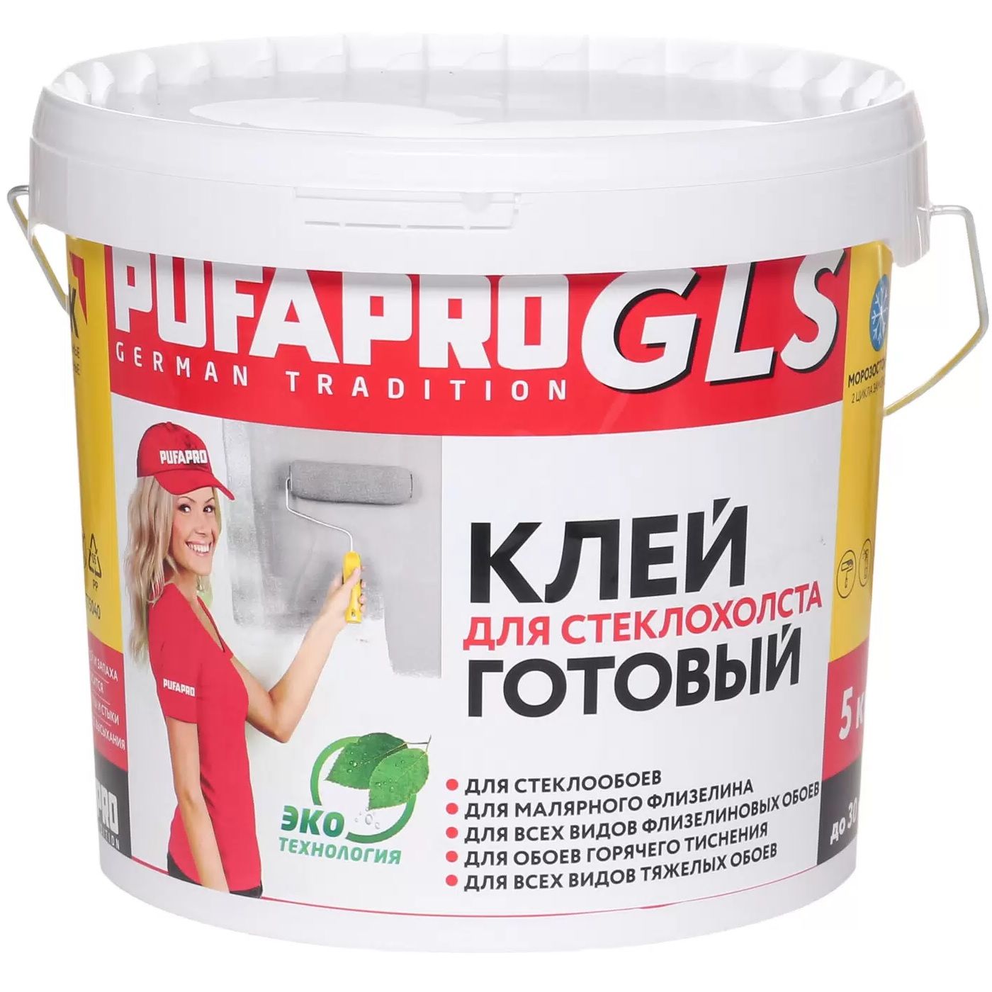 Клей для стеклохолста Pufapro GLS 775040, готовый, морозостойкий, 5 кг