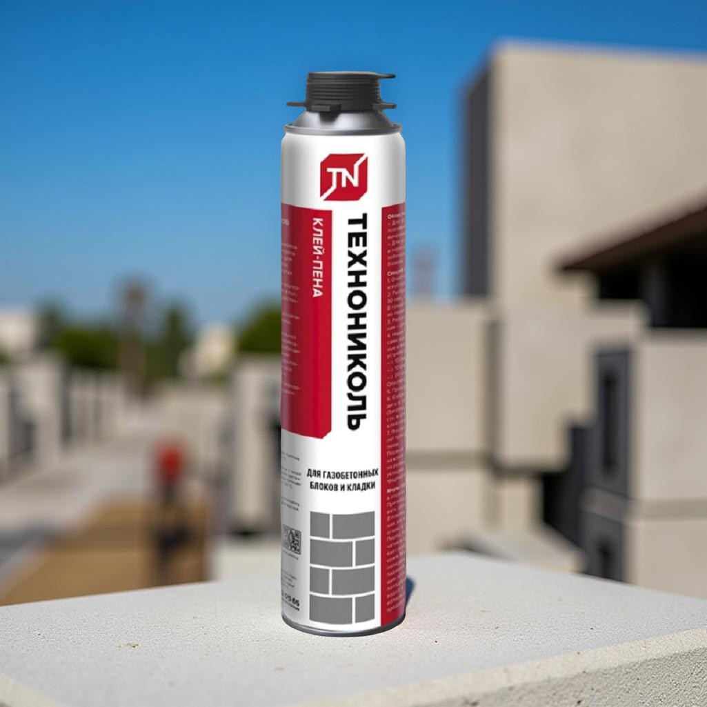 Клей-пена Технониколь для газобетонных блоков и кладки, всесезонная, 1000 мл