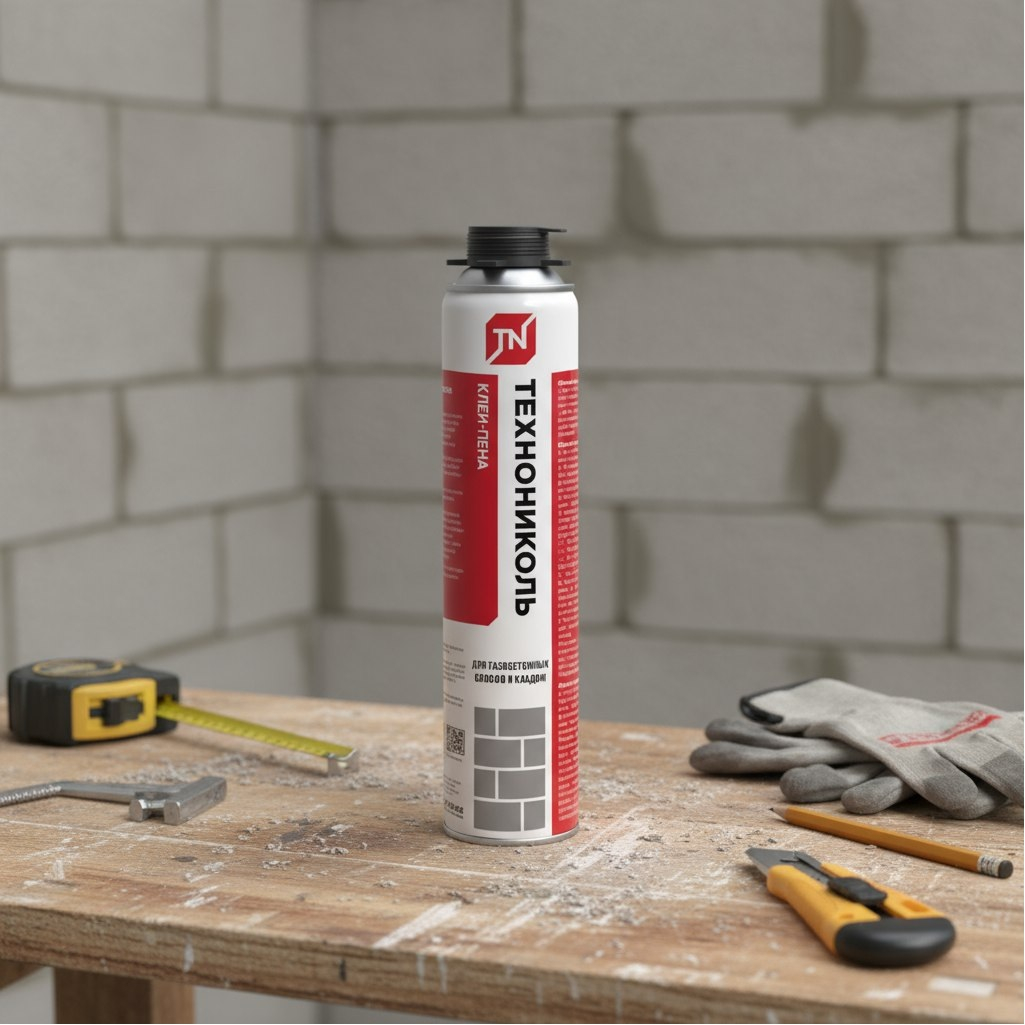 Клей-пена Технониколь для газобетонных блоков и кладки, всесезонная, 1000 мл