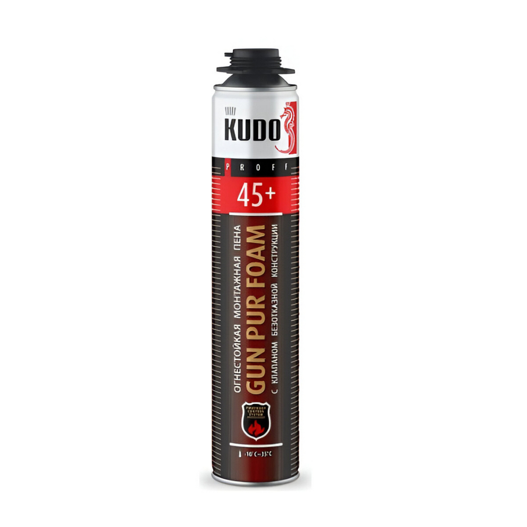 Пена монтажная Kudo профессиональная, огнестойкая Fire Proof 45 +, 1000 мл