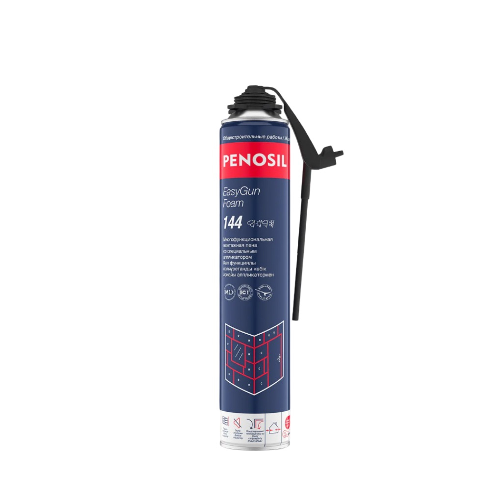 Пена монтажная Penosil EasyGun Foam 144, A1628, профессиональная, всесезонная, многофункциональная, 750 мл
