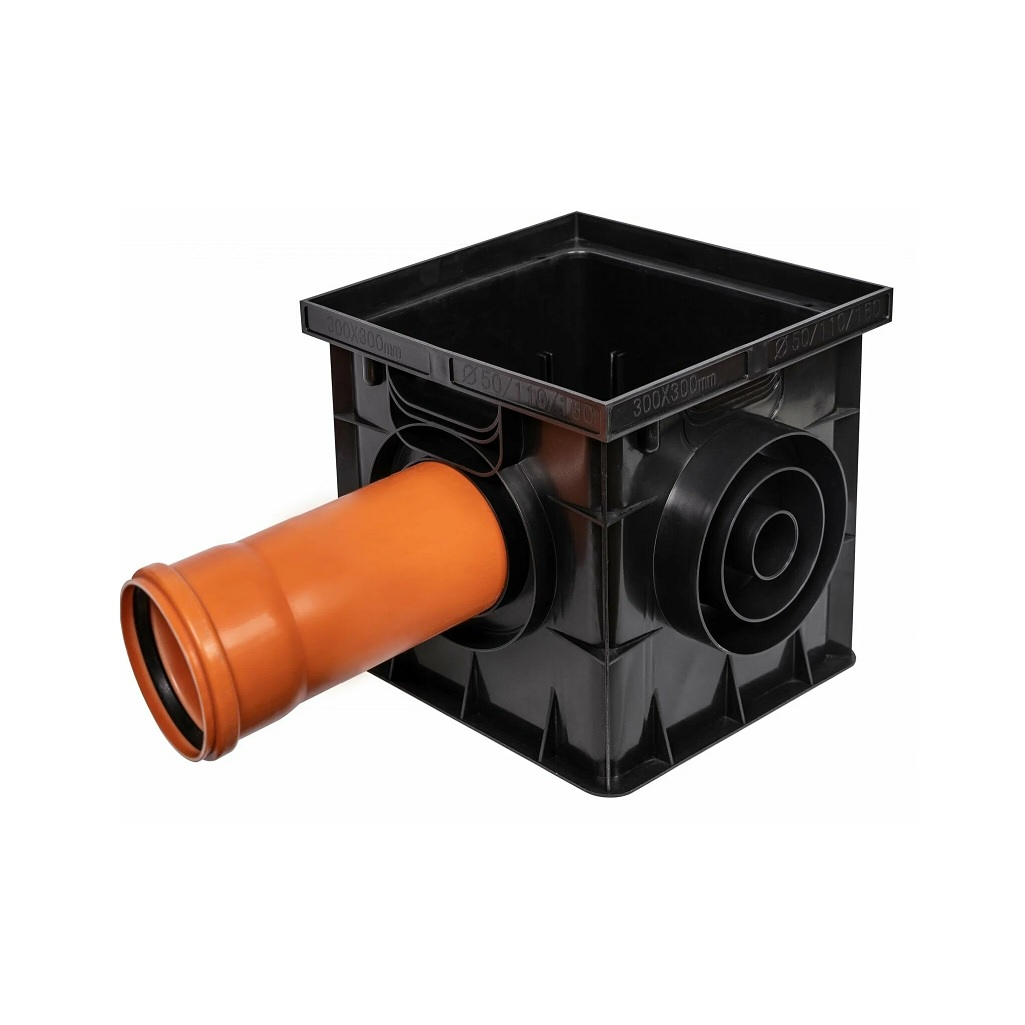 Дождеприемник Gidrolica Point ДП 30-30, 230, 300х300х300 мм, пластиковый, класс нагрузки С250, без комплектующих