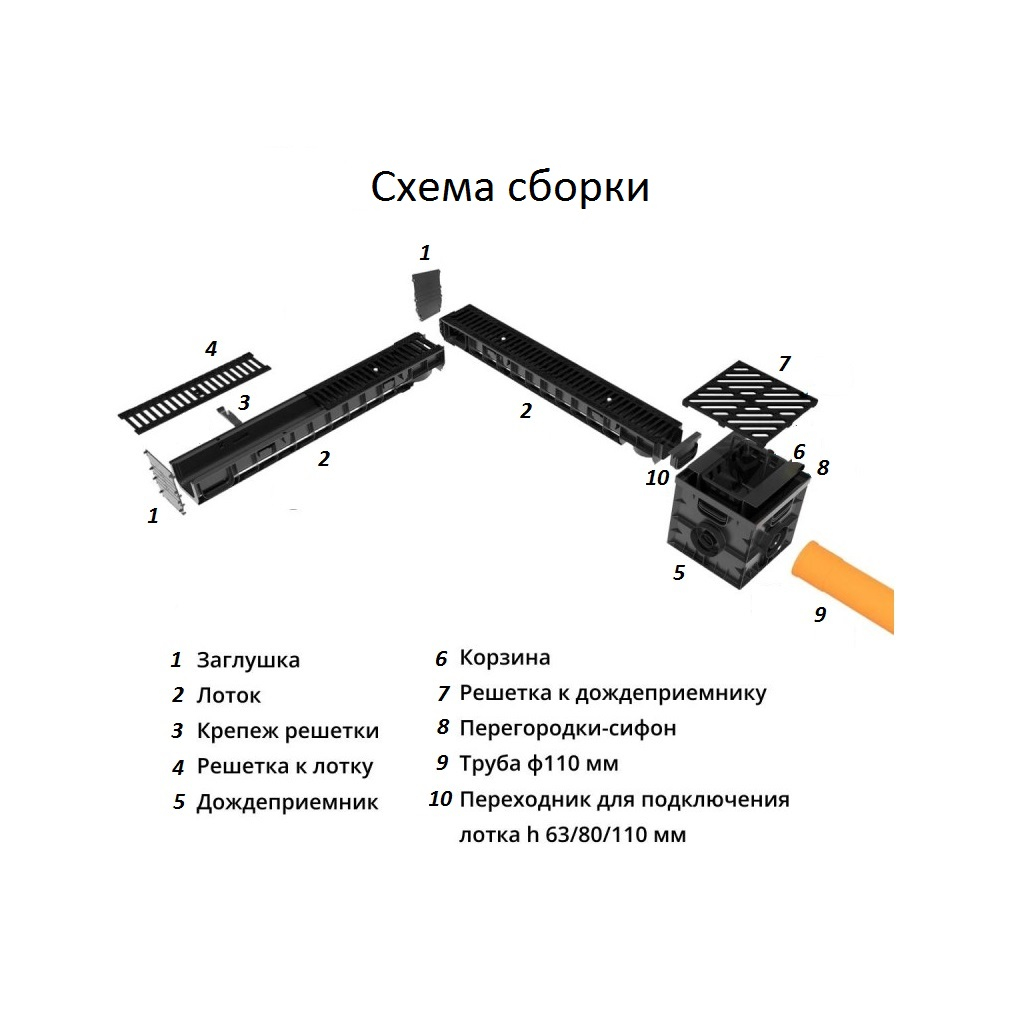 Дождеприемник Gidrolica Point ДП 30-30, 230, 300х300х300 мм, пластиковый, класс нагрузки С250, без комплектующих