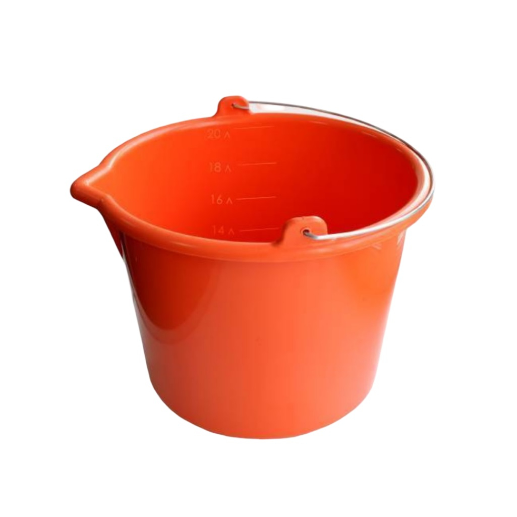 Ведро для красок и смесей Decor серия Profi 533-020, 20 л, ударопрочное, цвет оранжевый