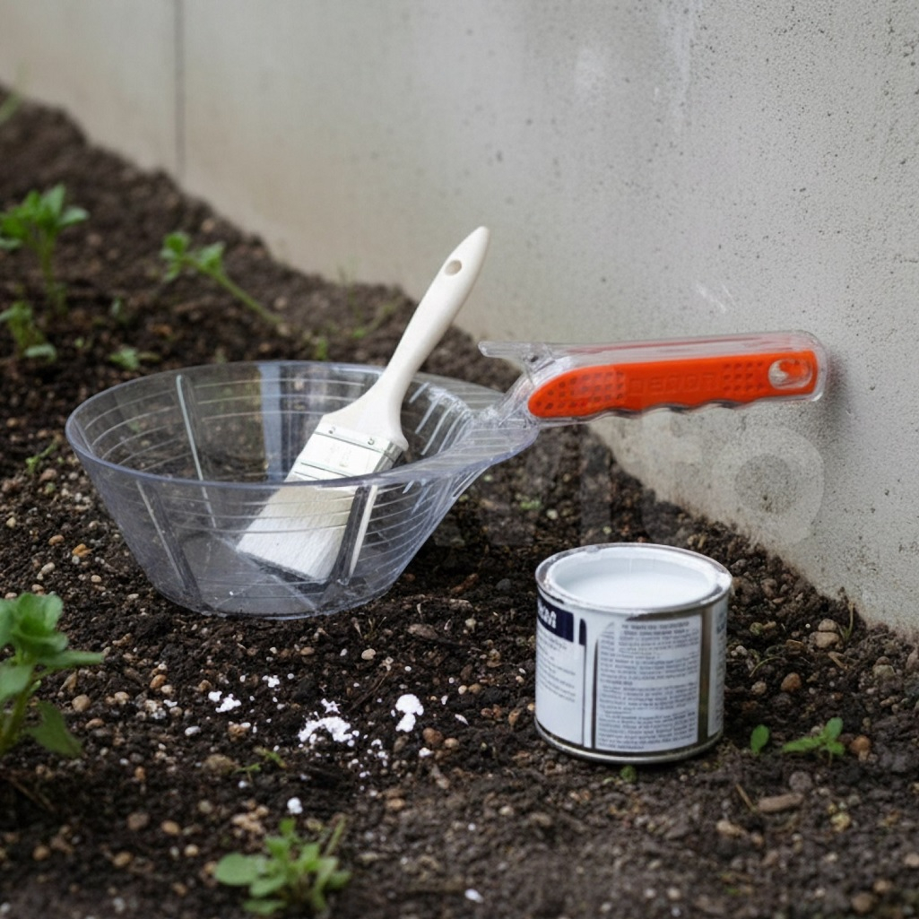 Ковш строительный Decor 670-2201, пластиковый, прозрачный, прорезиненная ручка, 1.1 л