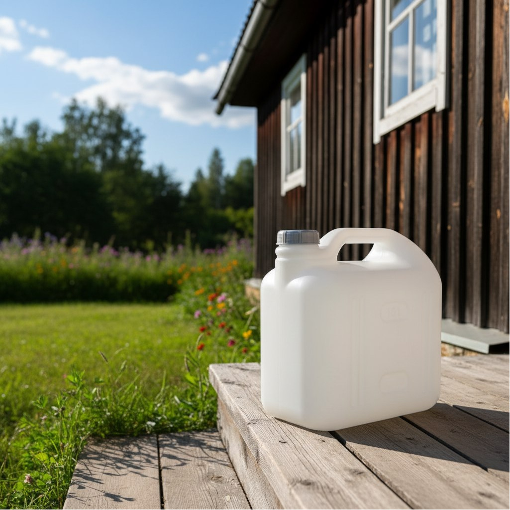 Канистра Martika Просперо С931БЕЛ, пластиковая, пищевая, прямоугольная, белая, 10 л