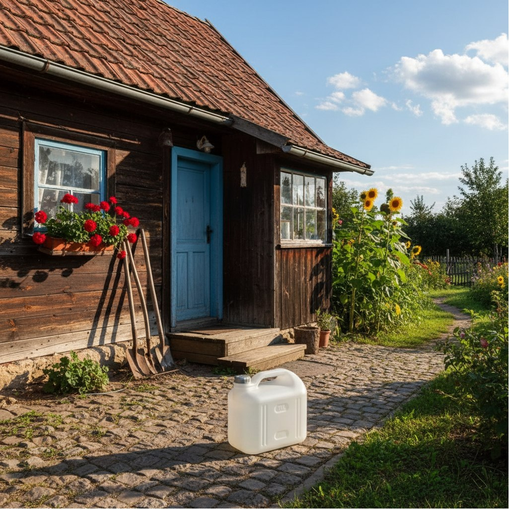 Канистра Martika Просперо С931БЕЛ, пластиковая, пищевая, прямоугольная, белая, 10 л