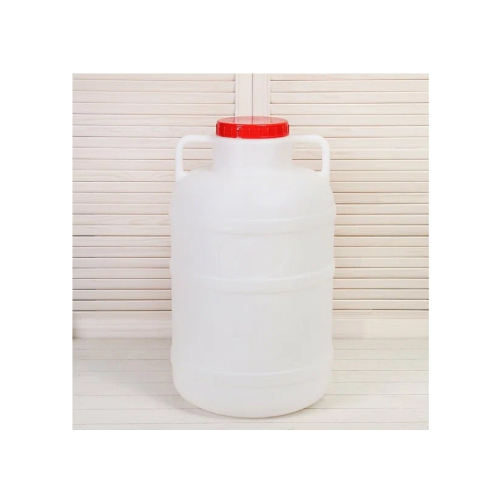 Бочка-канистра Альтернатива М048, 50 литров, пищевой пластик, круглая, с ручками