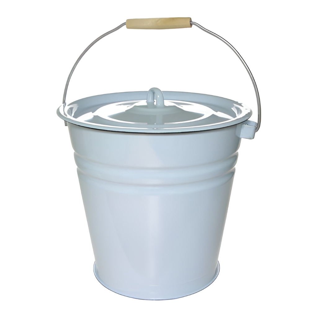 Ведро эмалированное Стальэмаль, конусное, без рисунка, с крышкой, 12 л