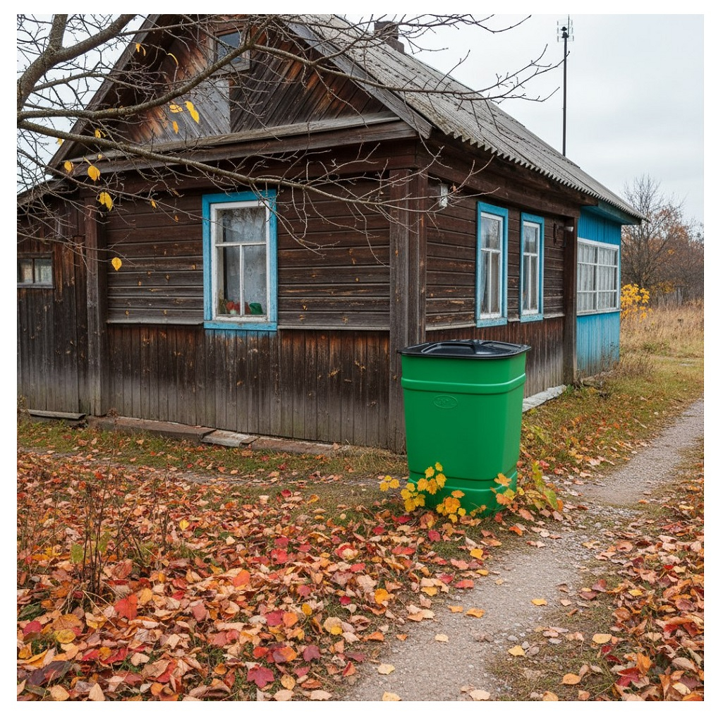 Бочка-бак с крышкой Альтернатива М3047, квадратная, с крышкой, 690х690х1010 мм, 300 л