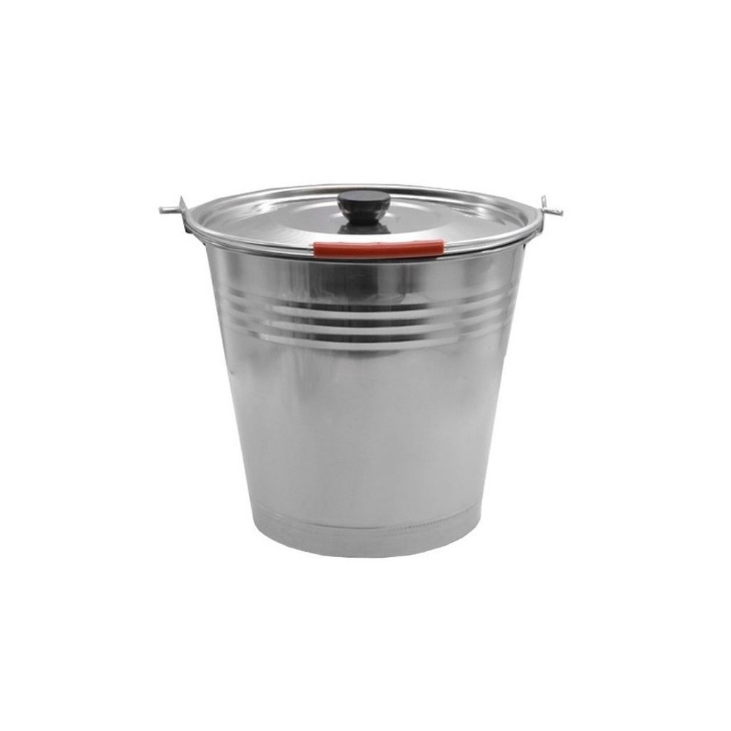 Ведро ТМ Appetite МХ104-12L, нержавеющая сталь, с крышкой, объем 12 л