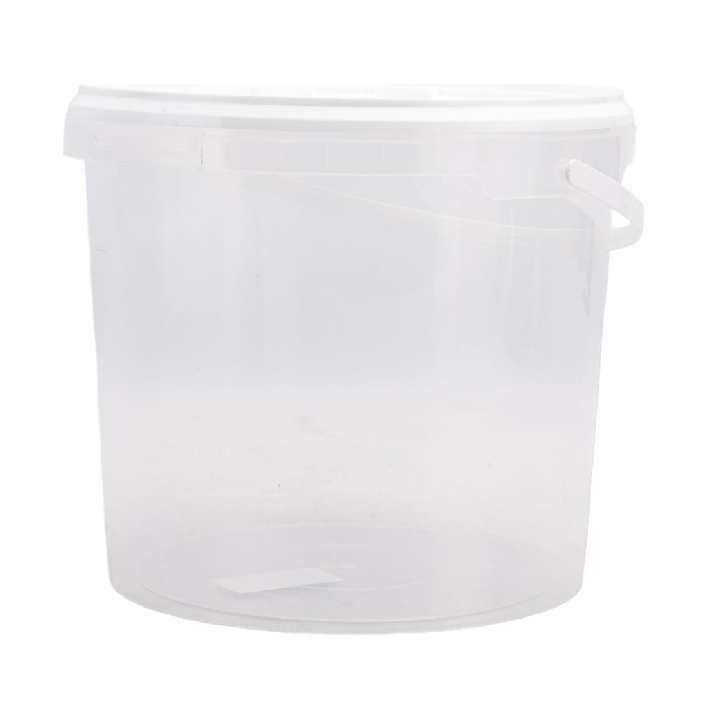 Ведро хозяйственное Бриг с крышкой, круглое, пластик, прозрачное, 2 л