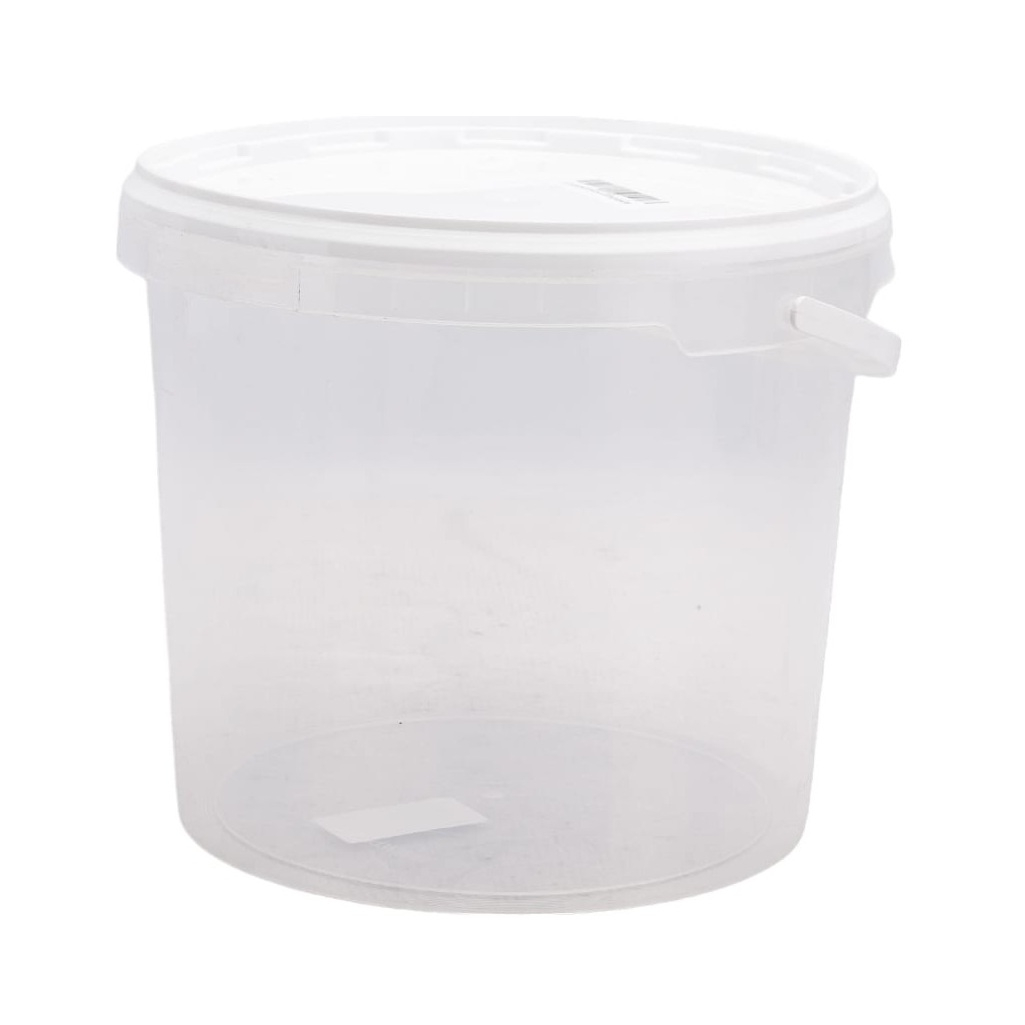 Ведро хозяйственное Бриг с крышкой, круглое, пластик, прозрачное, 2 л
