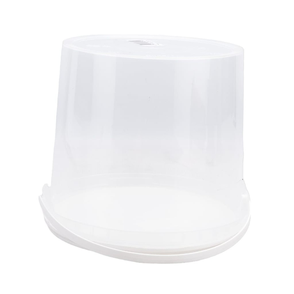 Ведро хозяйственное Бриг с крышкой, круглое, пластик, прозрачное, 5.7 л