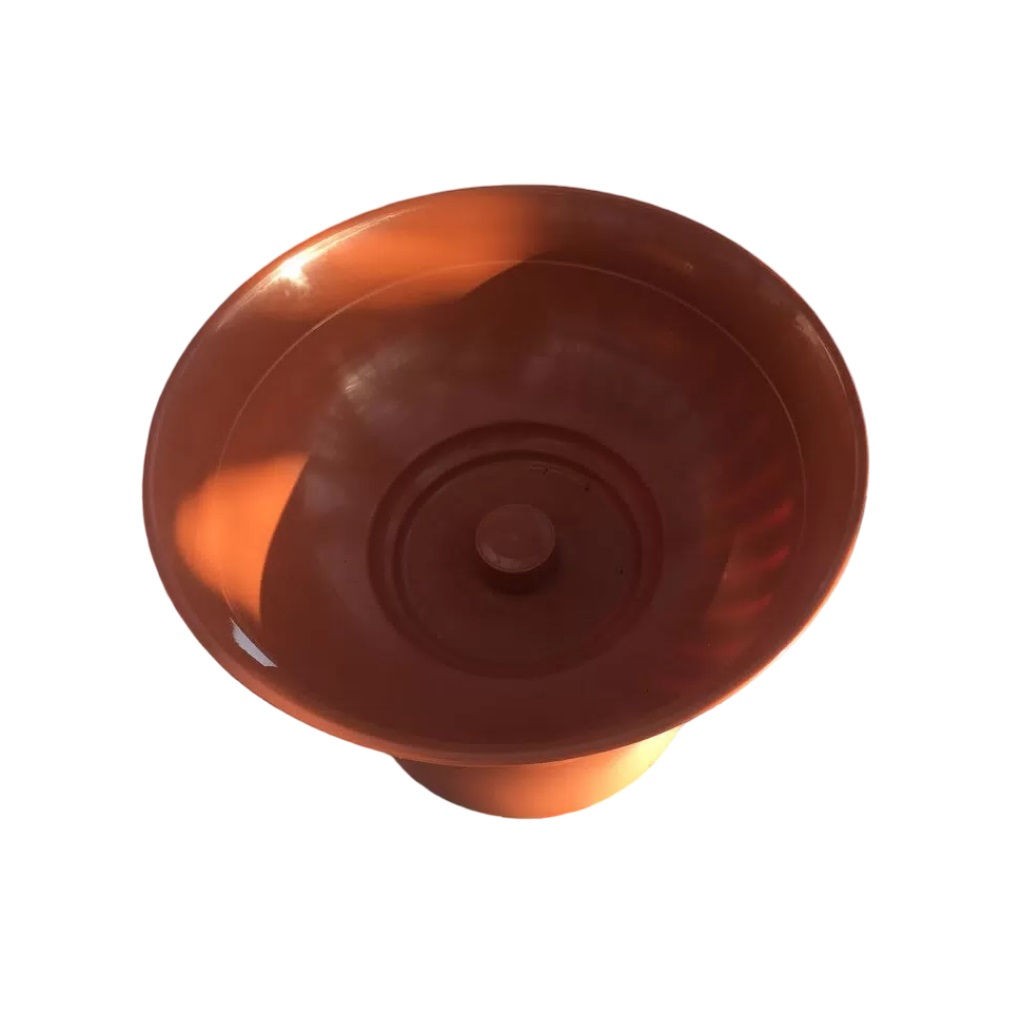 Вазон для цветов Альтернатива Венеция, М3132, пластик, коричневый, 17 л, диаметр 440 мм, высота 345 мм