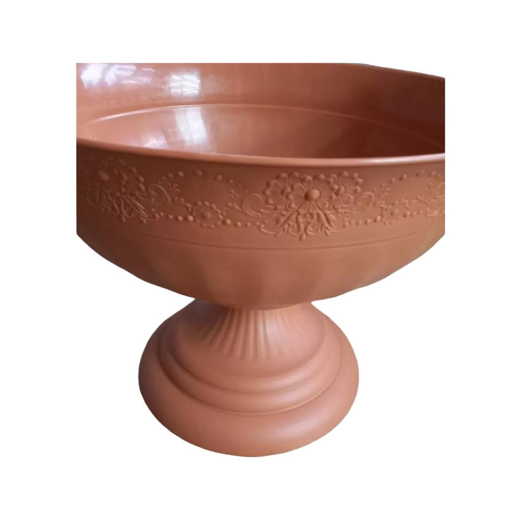 Вазон для цветов Альтернатива Венеция, М3132, пластик, коричневый, 17 л, диаметр 440 мм, высота 345 мм