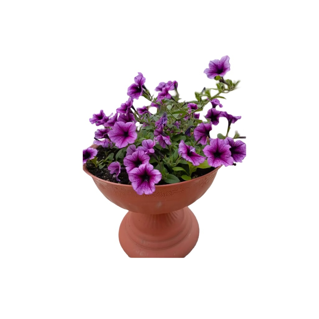 Вазон для цветов Альтернатива Венеция, М3132, пластик, коричневый, 17 л, диаметр 440 мм, высота 345 мм