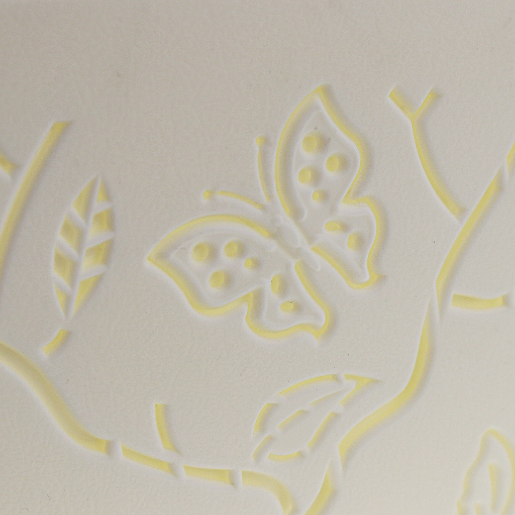 Горшок для цветов Plast Team Butterflies PT401610048, молочный туман, объем 7.3 л, диаметр 150 мм, полипропилен