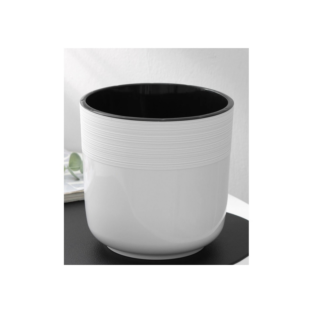 Горшок цветочный ЗПИ Альтернатива Линель 4.5 л, двойной, белый, М8701