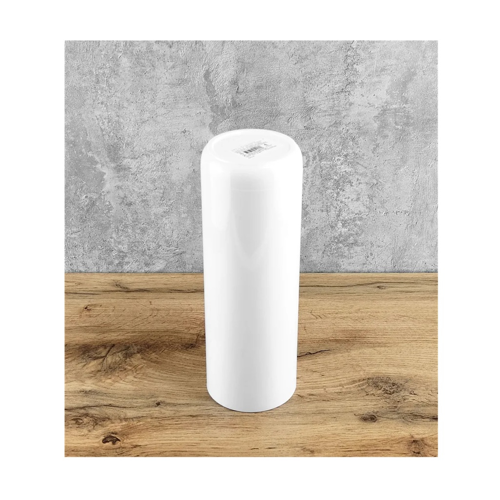 Ваза для цветов Альтернатива М8527, пластик, белая, 9х9х25.5 см