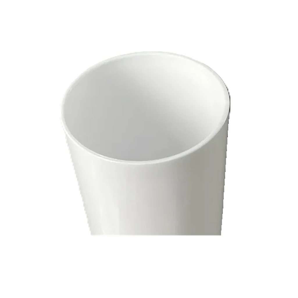 Ваза для цветов Альтернатива М8527, пластик, белая, 9х9х25.5 см