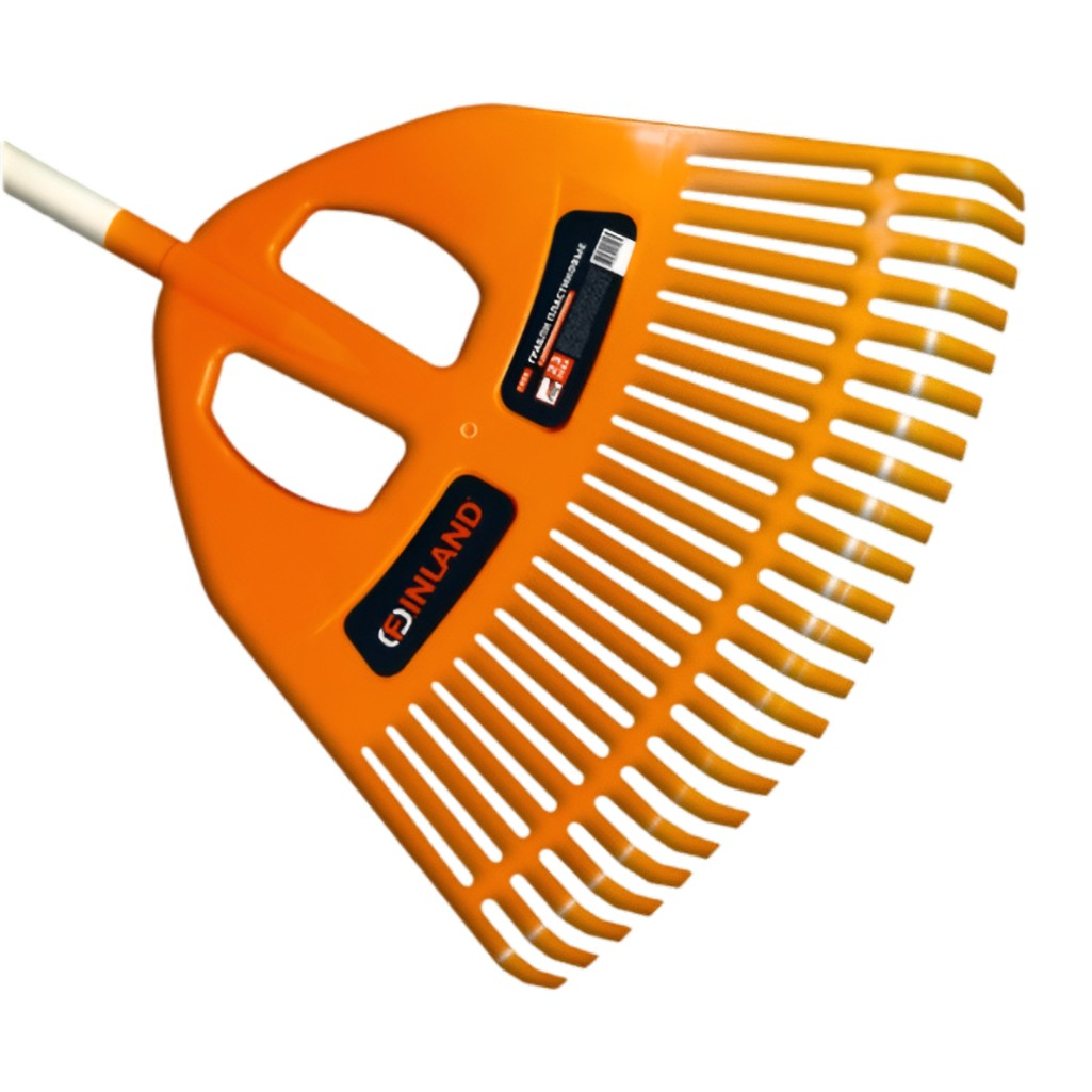 Грабли пластиковые 2456 Finland с деревянным черенком