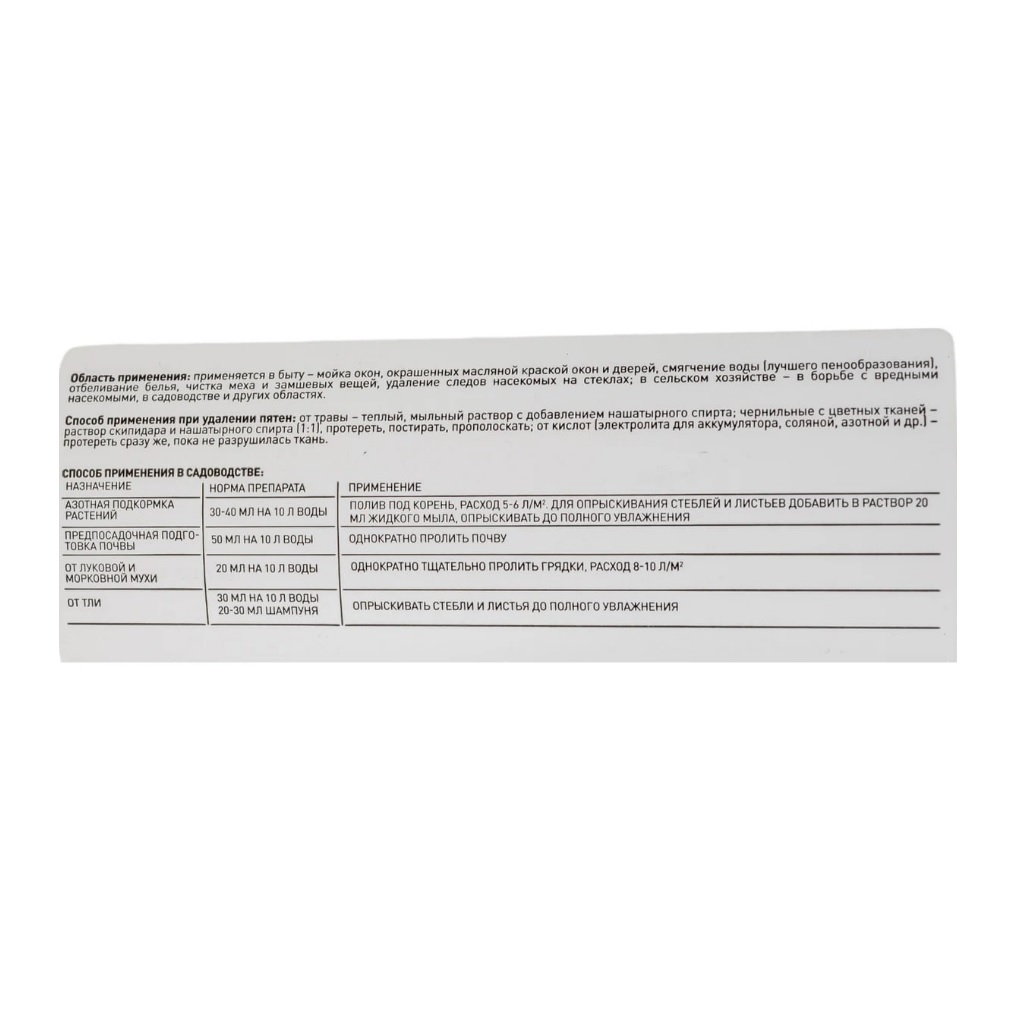 Спирт нашатырный KiPNi  универсальное применение, водный раствор 10-процентного аммиака, 1 л