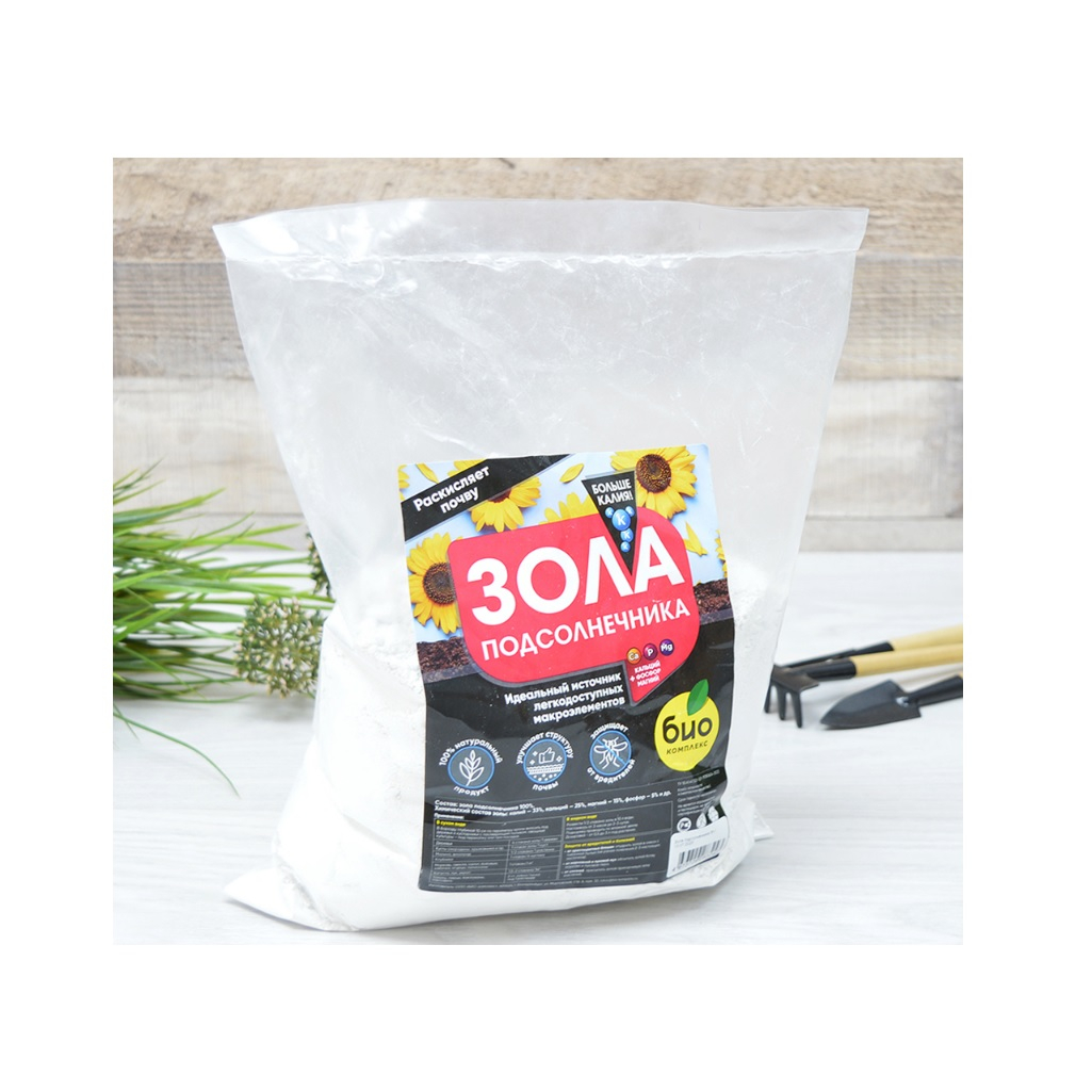 Удобрение Зола подсолнечника БИО-комплекс, универсальное органическое калийное, 5 л