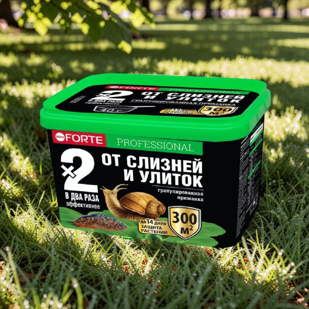 Гранулы Bona Forte Супер от слизней и улиток, ведро 500 мл, контактно-кишечного действия, 300 г